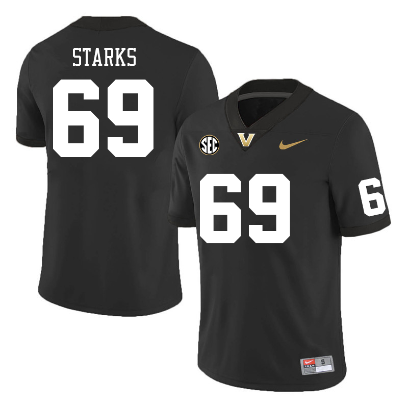 Vanderbilt Commodores #69 Cooper Starks College Football Jerseys Sale Stitched-Black